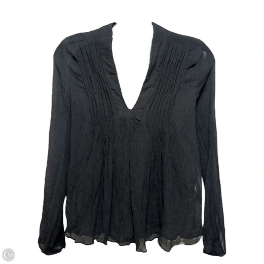 Silk Blend Top Long Sleeve By Rag And Bone In Black, Size: XS