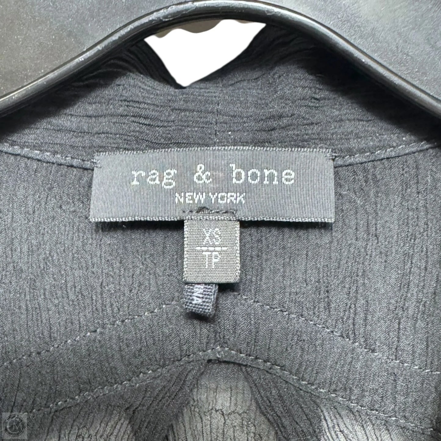 Silk Blend Top Long Sleeve By Rag And Bone In Black, Size: XS