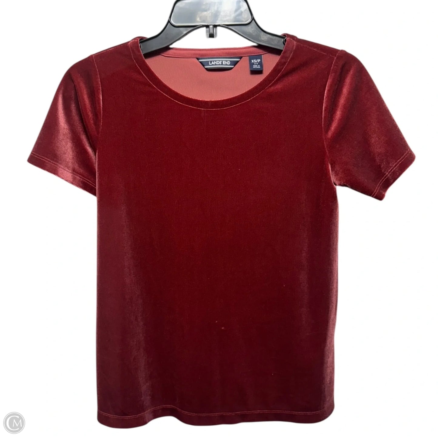 Top Short Sleeve By Lands End In Mauve, Size: Xsp