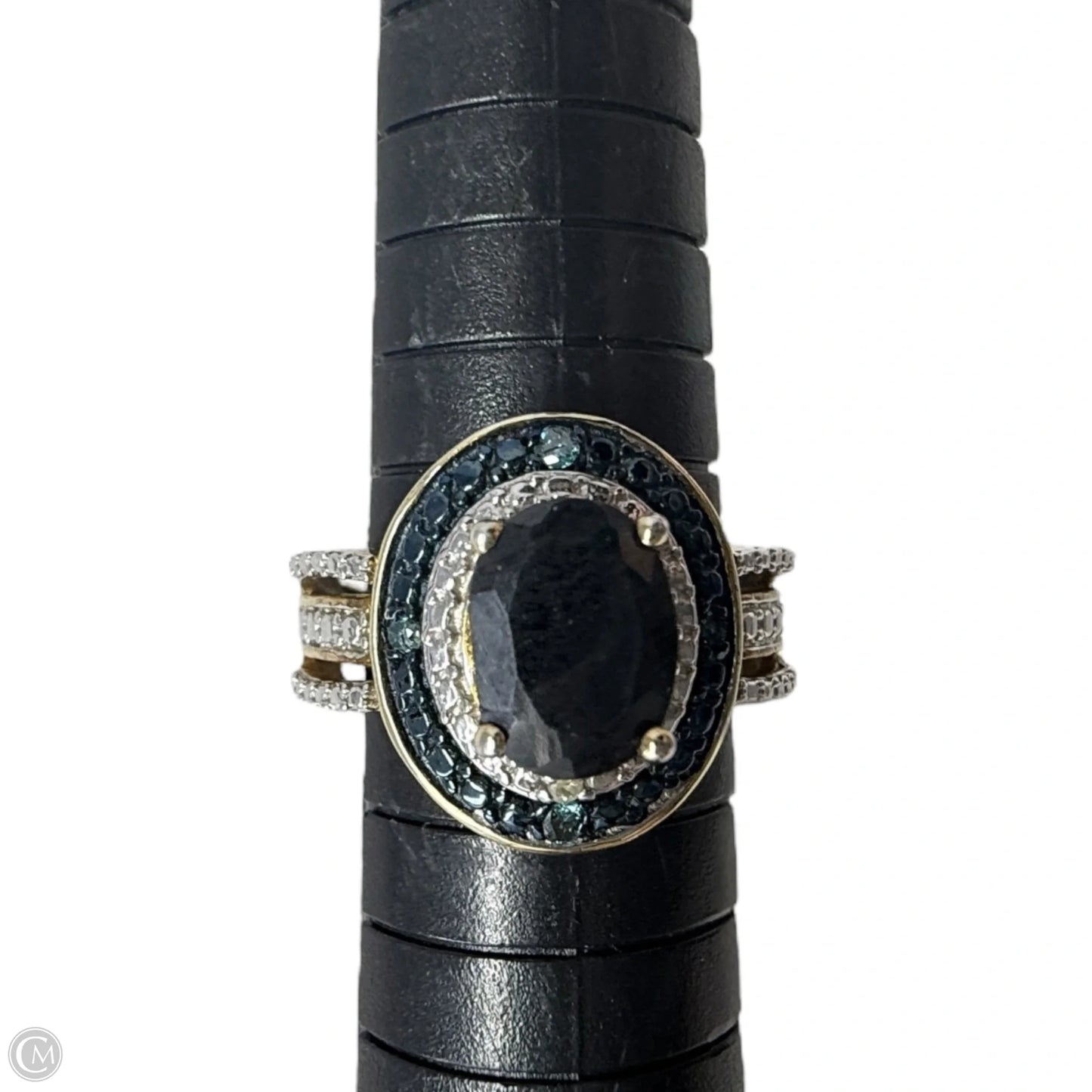 Sterling Silver Double Halo Crystal Ring, Size: 7