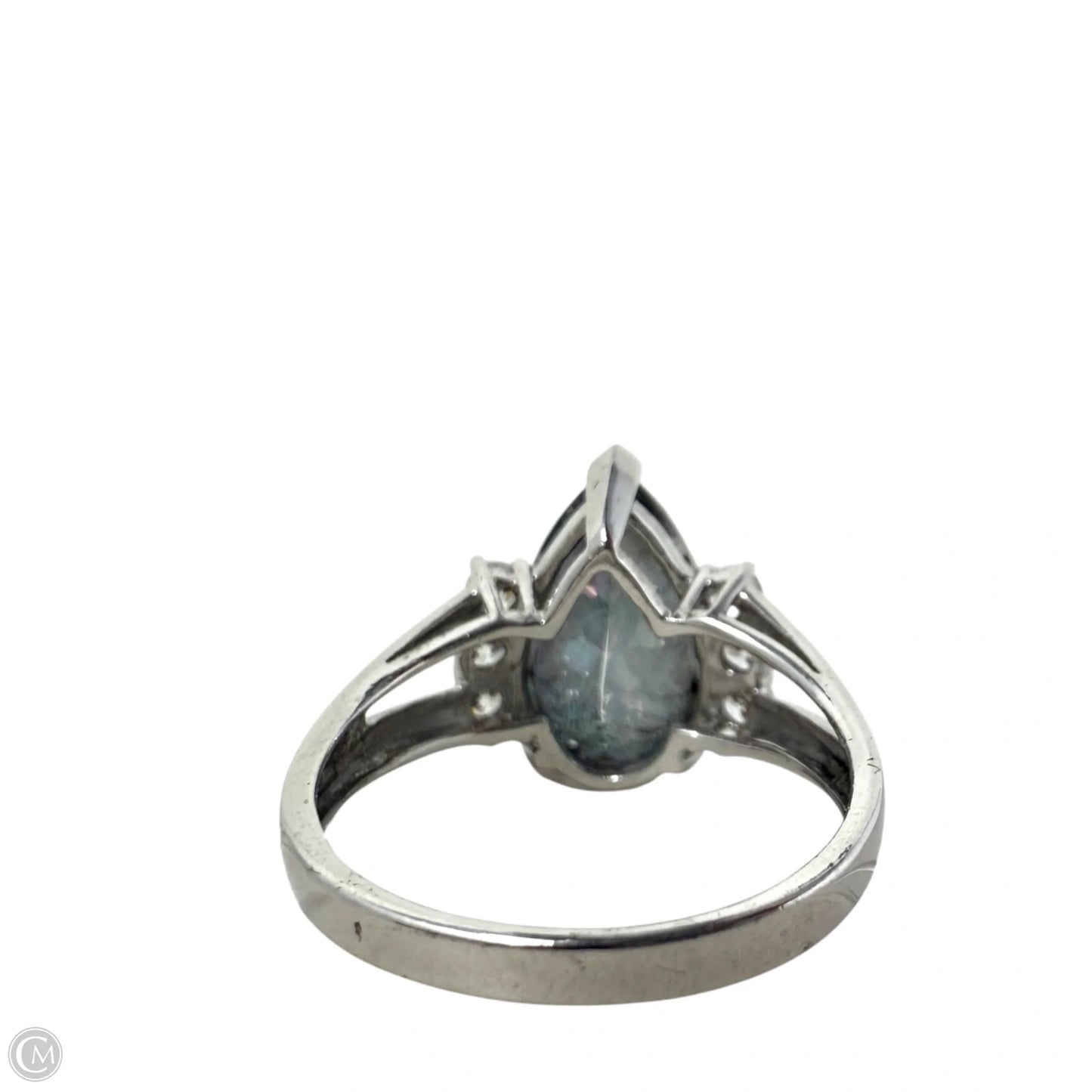 Mystic Topaz, CZ & Sterling Silver Ring, Size: 7