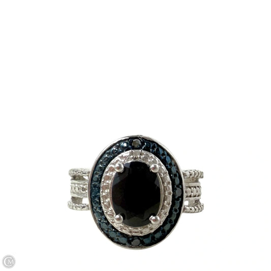 Sterling Silver Double Halo Crystal Ring, Size: 7
