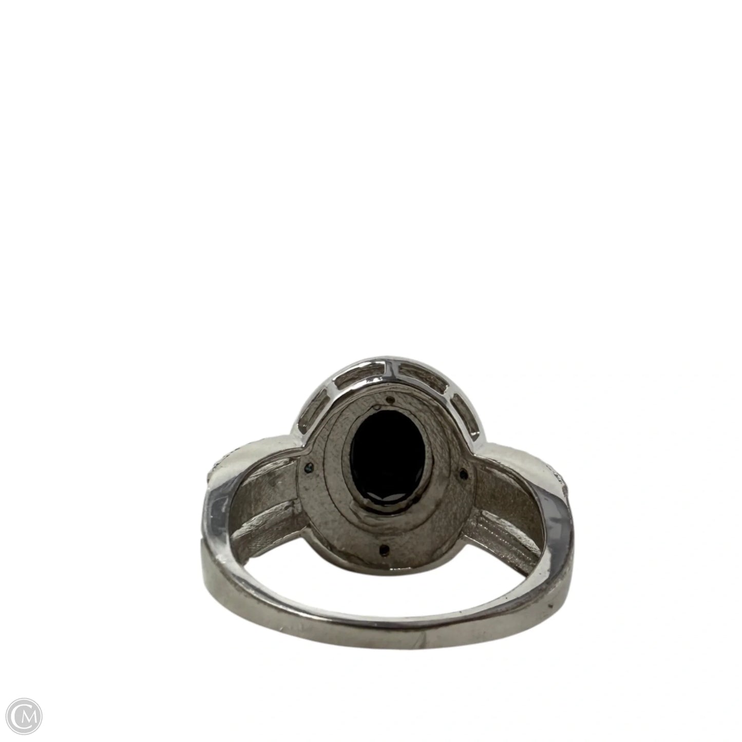 Sterling Silver Double Halo Crystal Ring, Size: 7