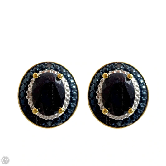 Sterling Silver Double Halo Crystal Earrings