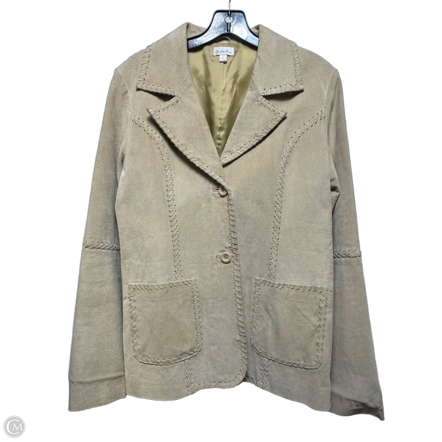 Jacket Leather By Charlotte Russe In Taupe, Size: 10
