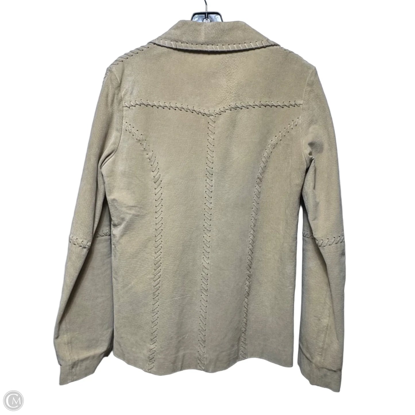 Jacket Leather By Charlotte Russe In Taupe, Size: 10