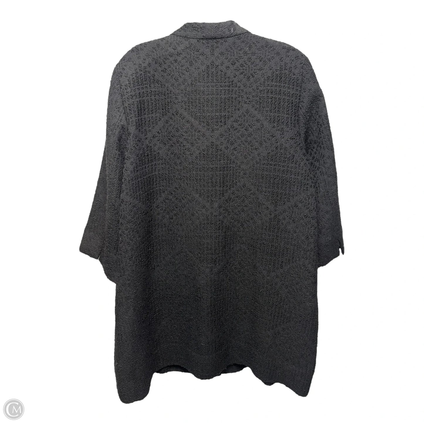 Wool & Silk Coat By Eileen Fisher In Black, Size: M