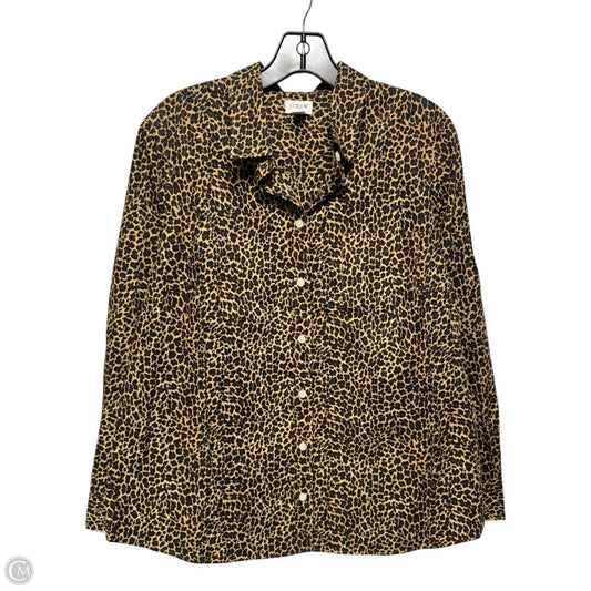 Top Long Sleeve By J. Crew In Animal Print, Size: Xl
