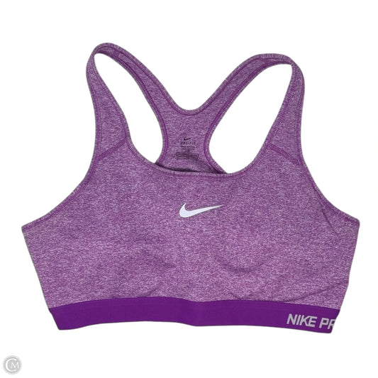 Athletic Bra By Nike Apparel In Pink, Size: Xl