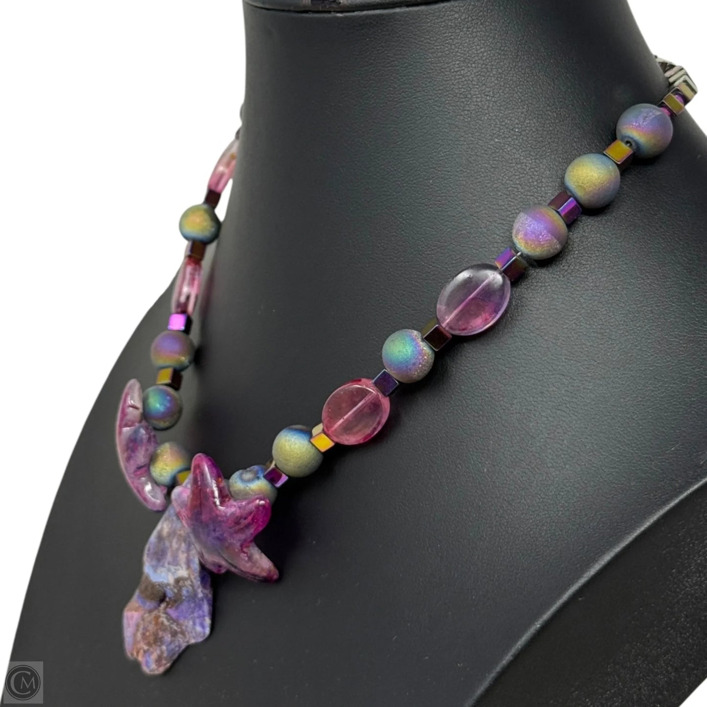 Handmade Stone With Starfish Beaded Statement Necklace