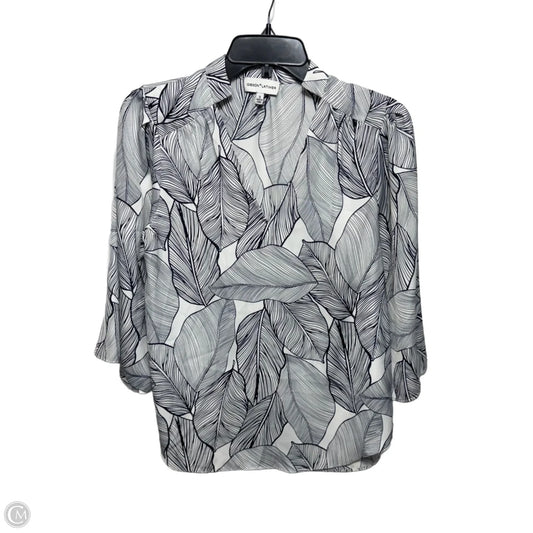 Top 3/4 Sleeve By Gibson And Latimer In Blue & White, Size: S