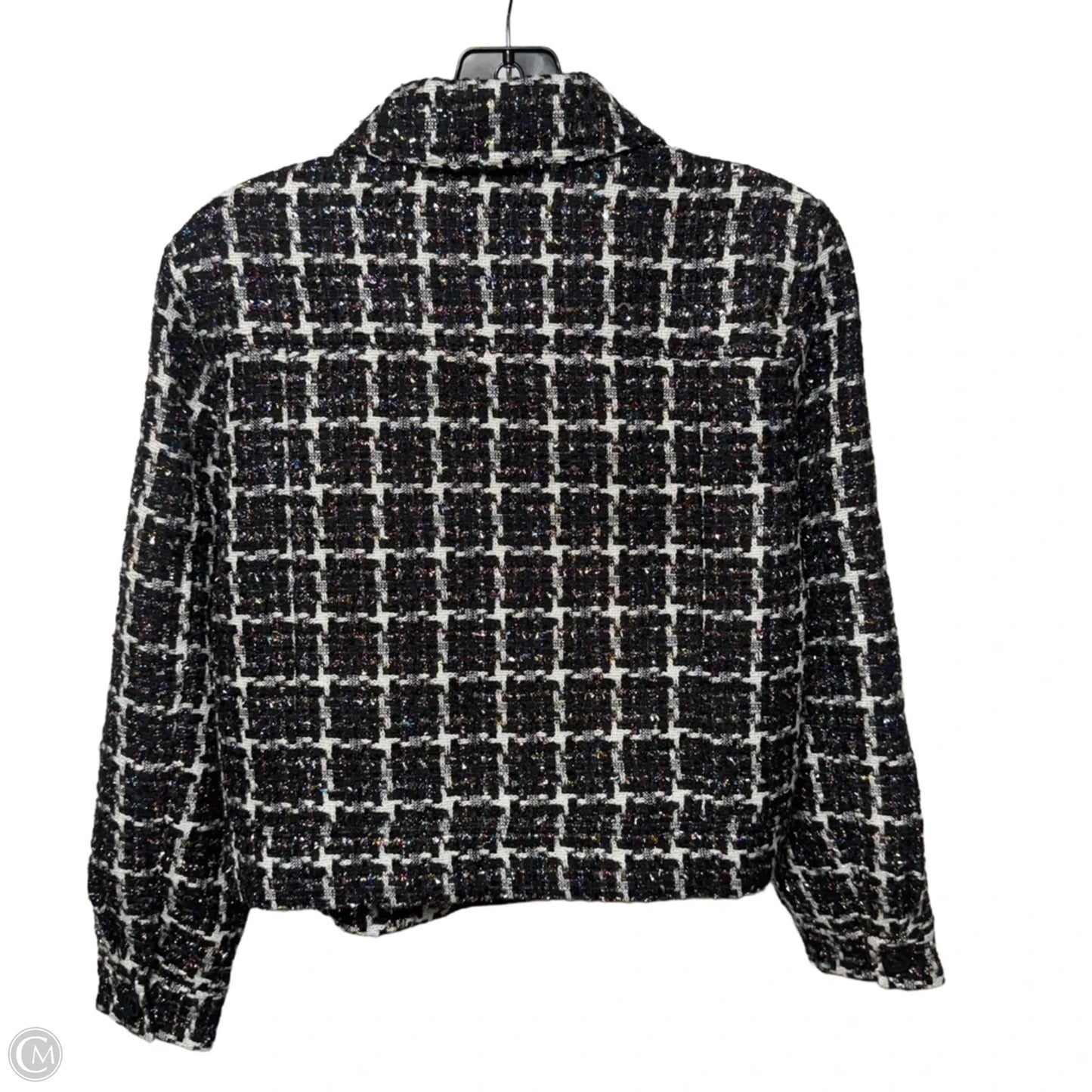 Metallic Blazer By Loft In Black & White, Size: Sp