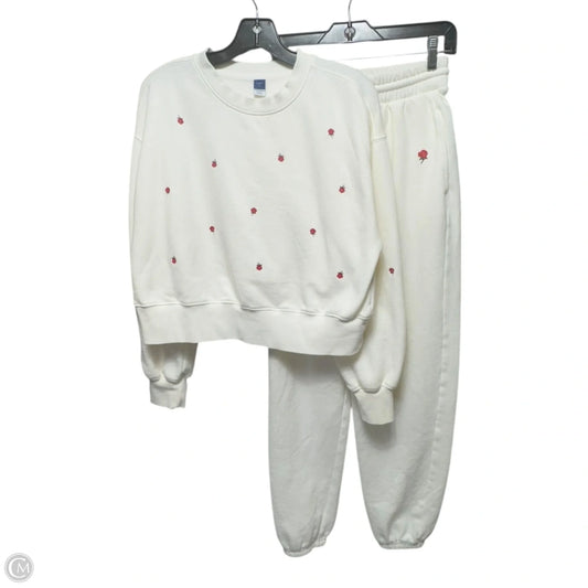 Sweatpants & Sweatshirt 2pc By Old Navy In White, Size: S