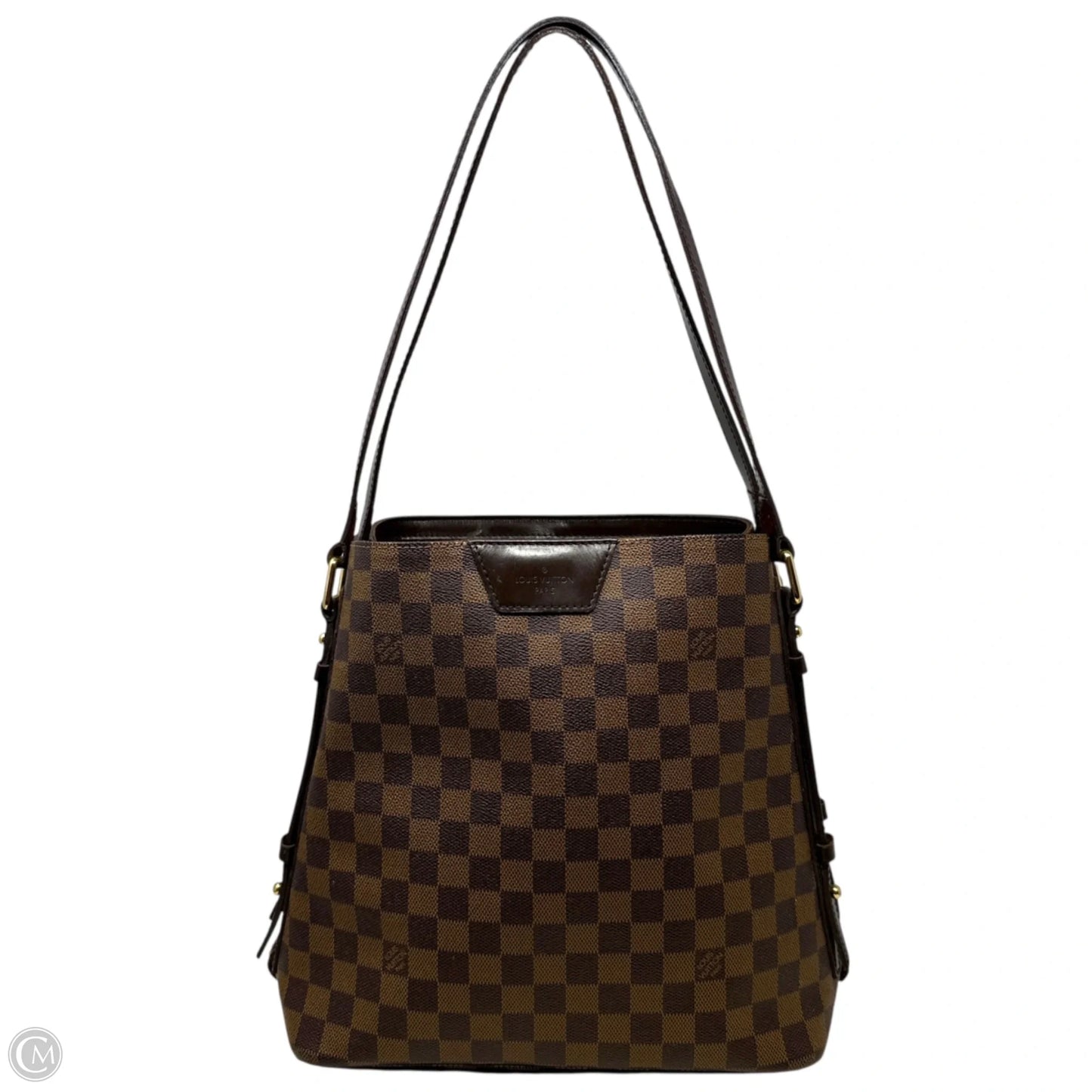 Cabas Rivington Tote In Damier Ebene Canvas Luxury Designer By Louis Vuitton, Size: Large