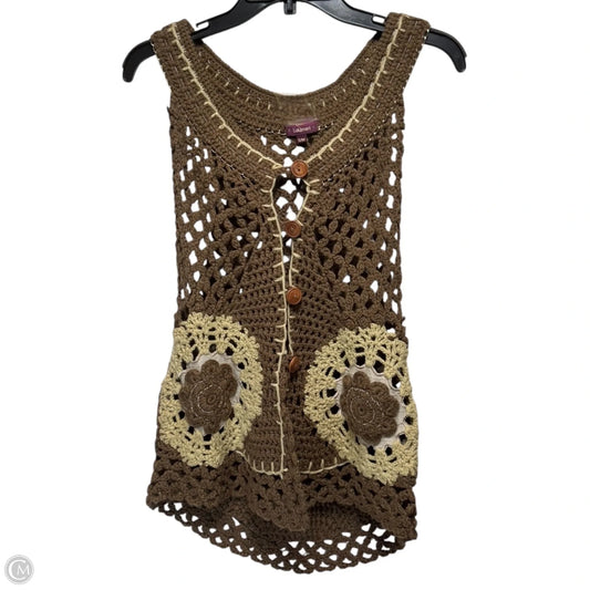Crochet Vest By Lulumari In Brown, Size: S/M