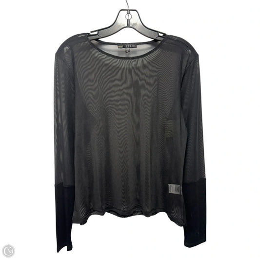 Mesh Top Long Sleeve By Kozan In Black, Size: L