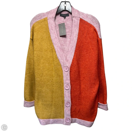 Sweater Cardigan By Clothes Mentor In Multi-colored, Size: M