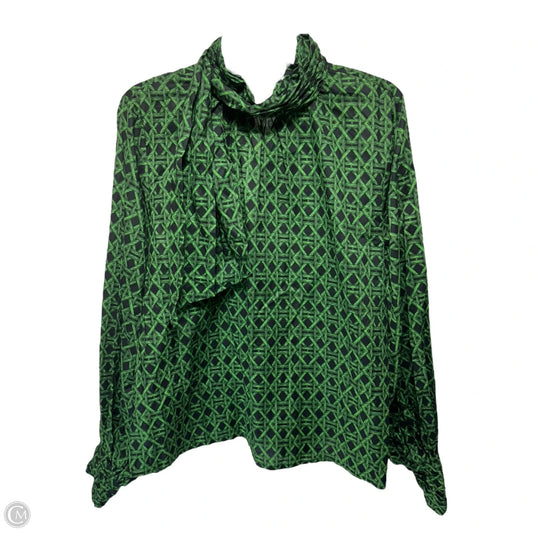 Top Long Sleeve By A Loves A In Blue & Green, Size: L