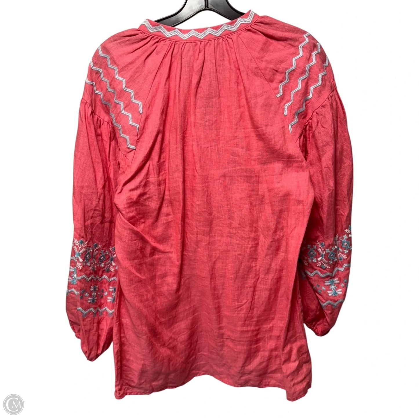 Top Long Sleeve By Tyler Boe In Coral, Size: M