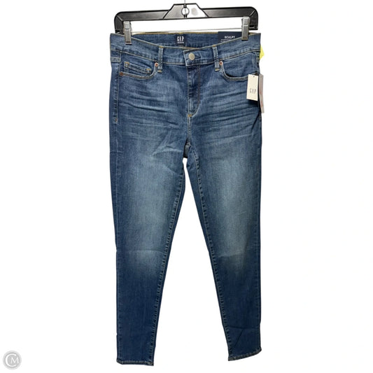 Jeans Skinny By Gap In Blue Denim, Size: 8 long