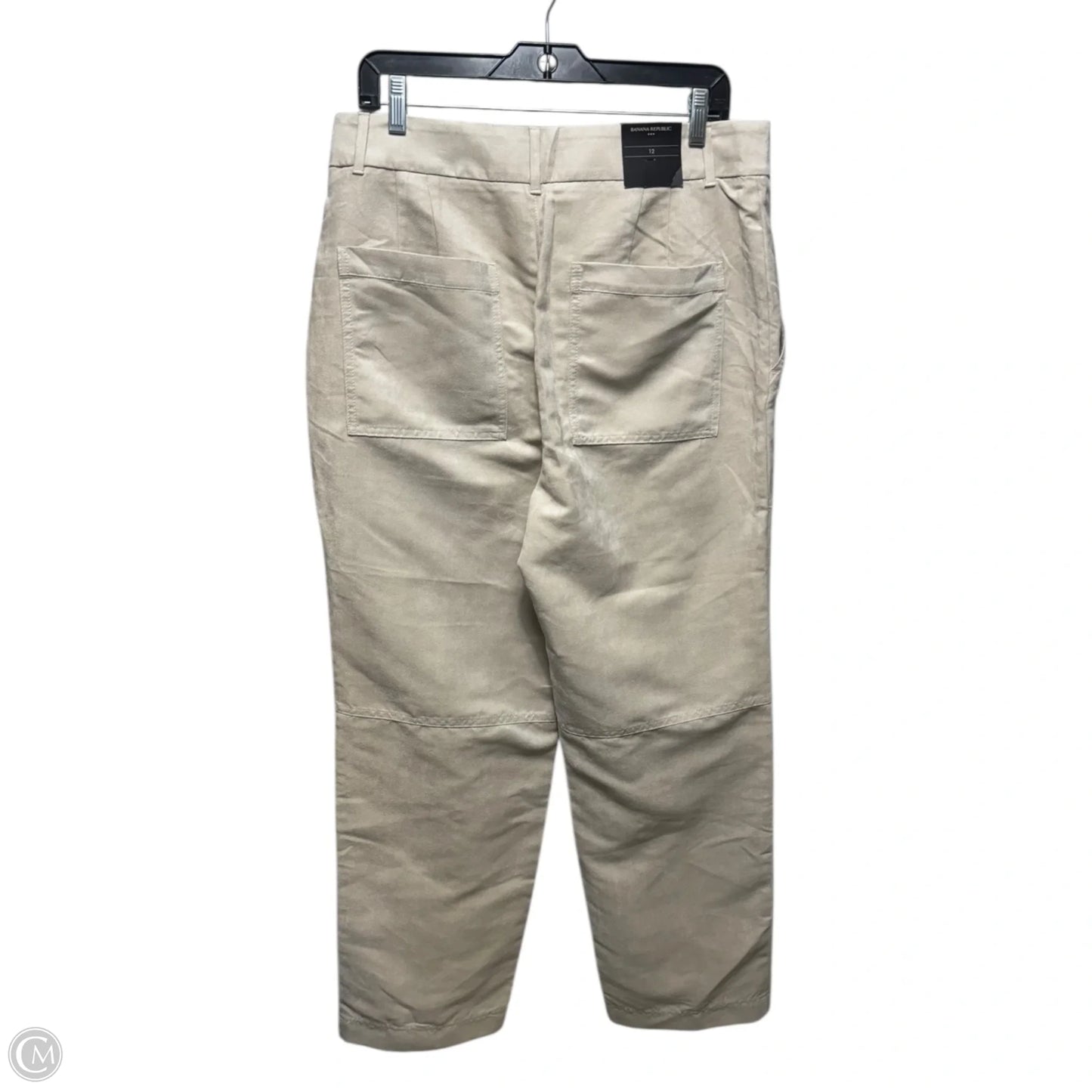 Faux Suede Pants Cargo & Utility By Banana Republic In Cream, Size: 12