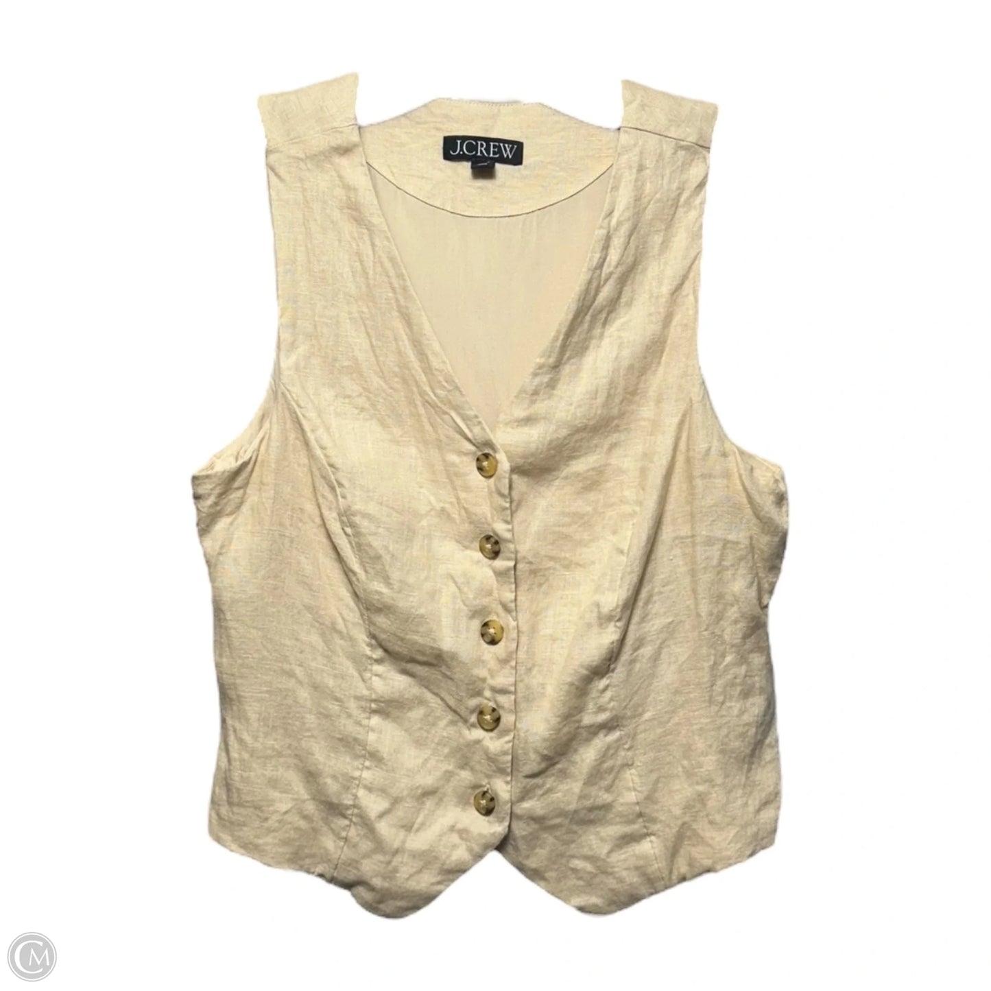 Linen Vest Other By J. Crew In Cream, Size: 4