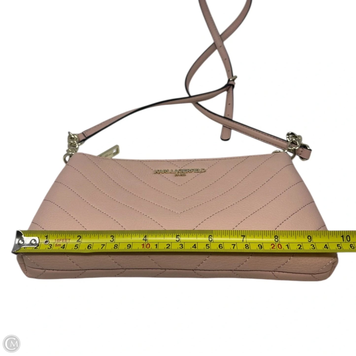 Quilted Crossbody Handbag Designer By Karl Lagerfeld, Size: Small