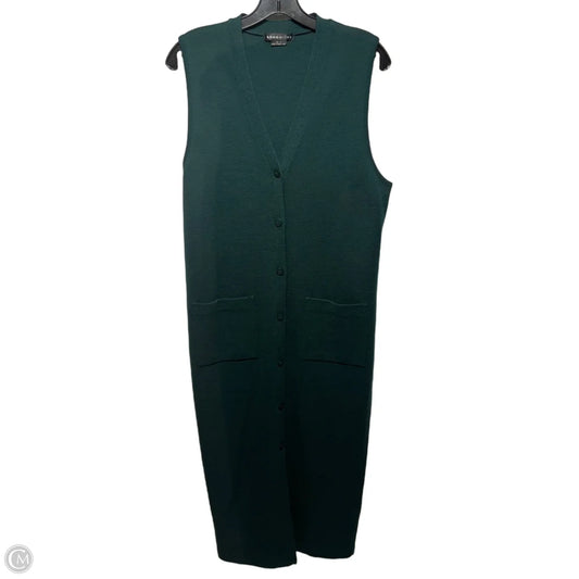Long Sweater Cardigan By Theo Miles In Green, Size: M