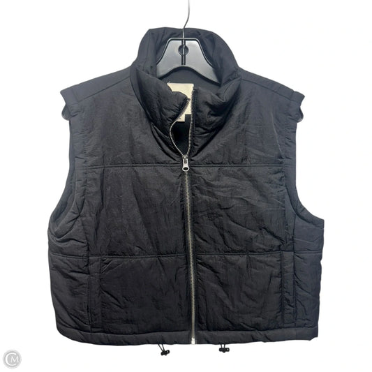 Cropped Vest Puffer & Quilted By Thread And Supply In Black, Size: M