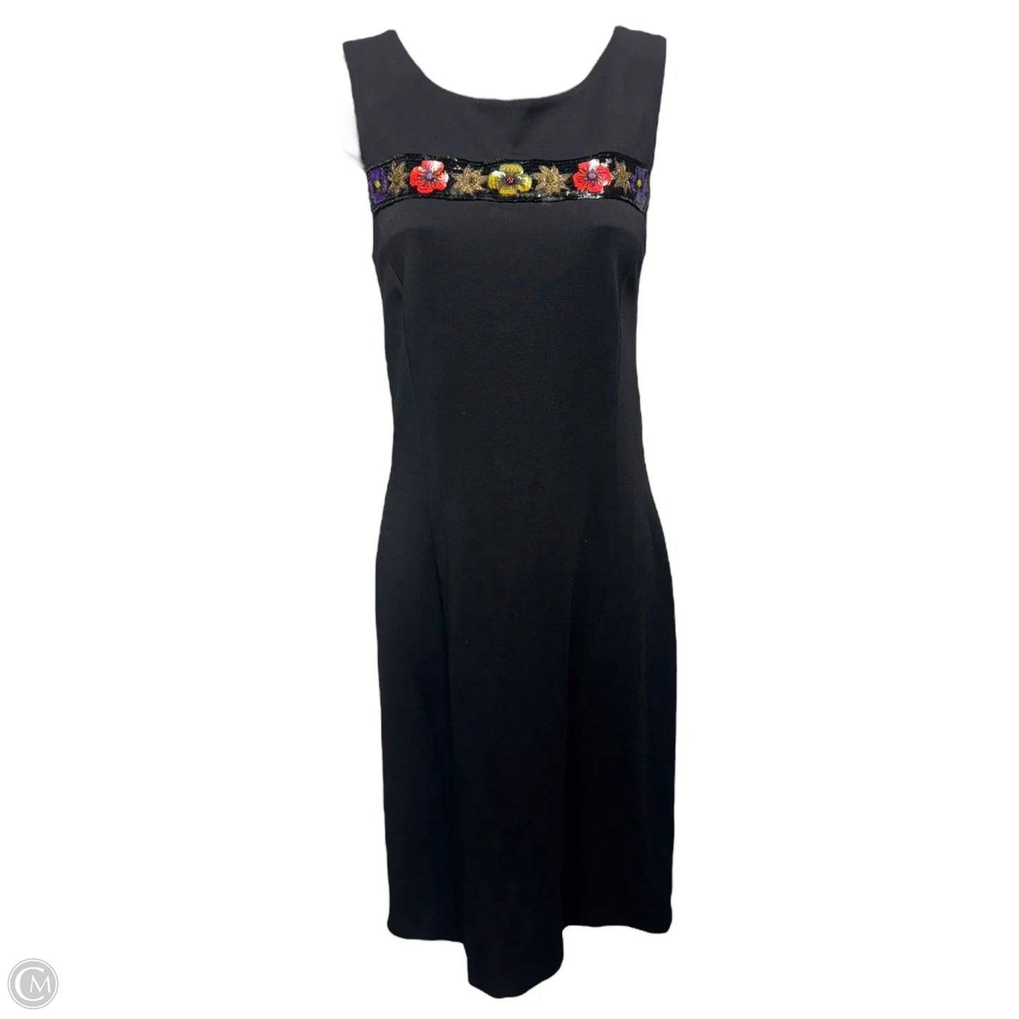 Sequin Embellished Dress Designer By Escada In Black, Size: 6