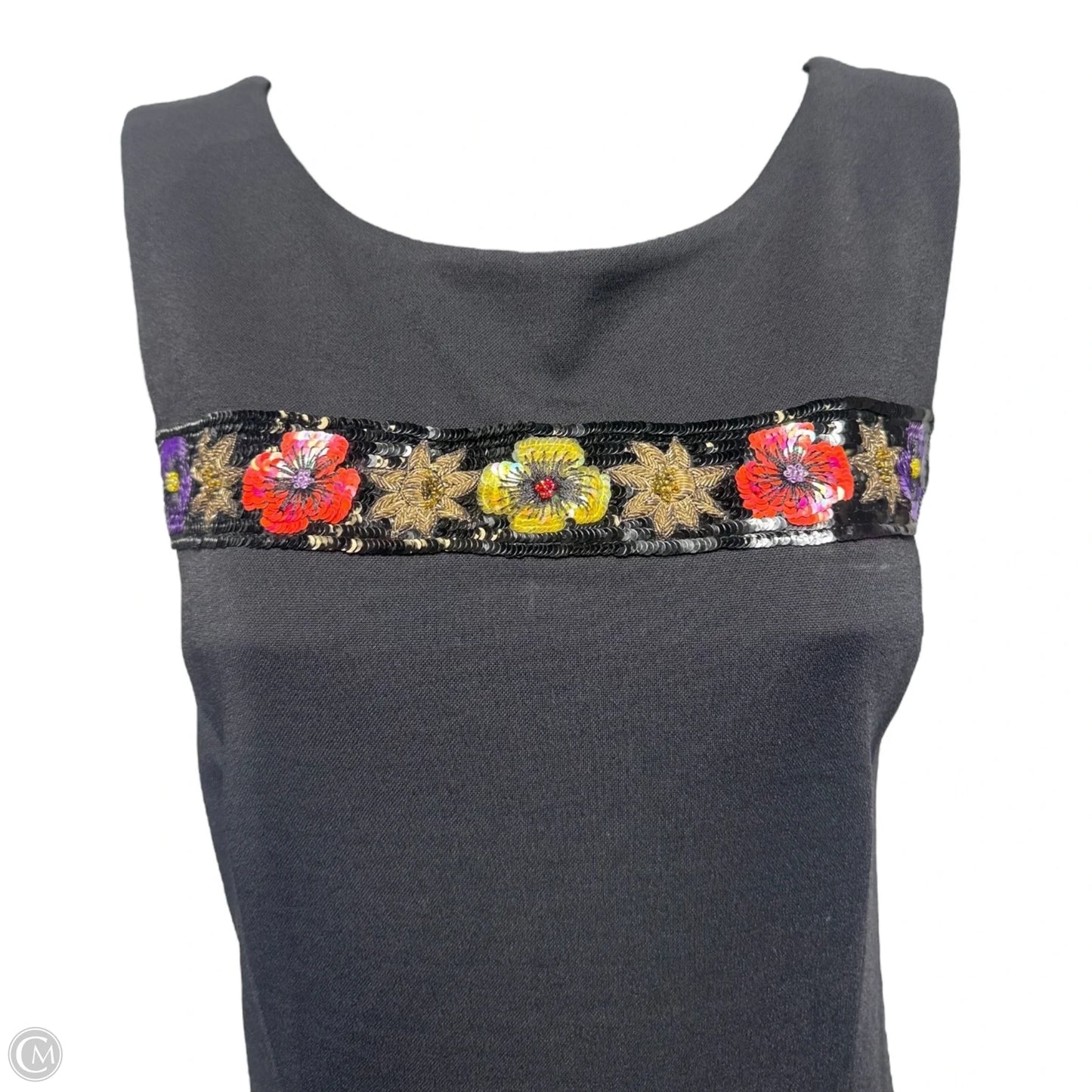 Sequin Embellished Dress Designer By Escada In Black, Size: 6