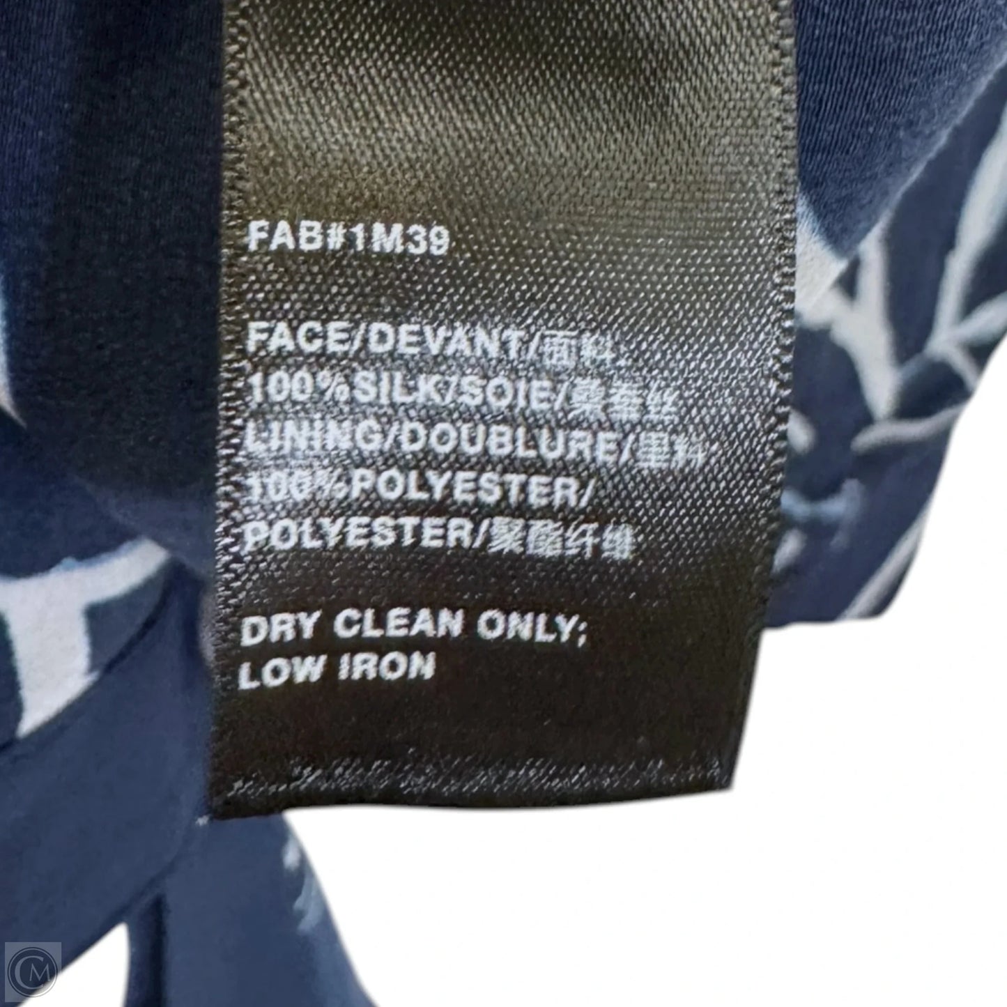 Silk Blouse Designer By Lafayette 148 In Navy, Size: M