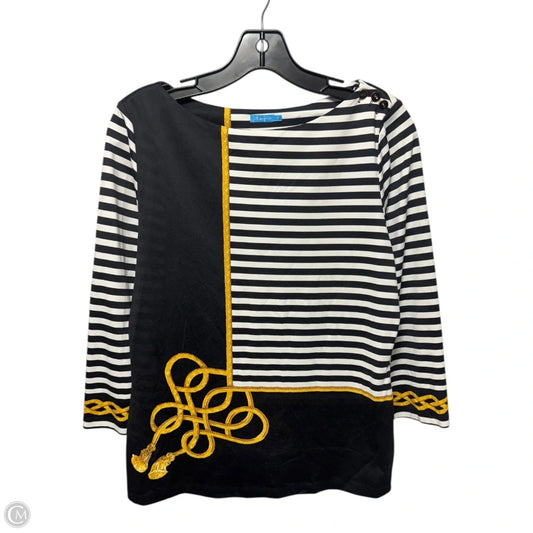Top 3/4 Sleeve By J Mclaughlin In Striped Pattern, Size: M