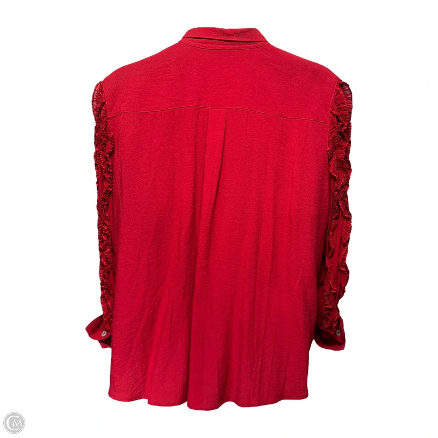 Top Long Sleeve By John Mark In Red, Size: 2x