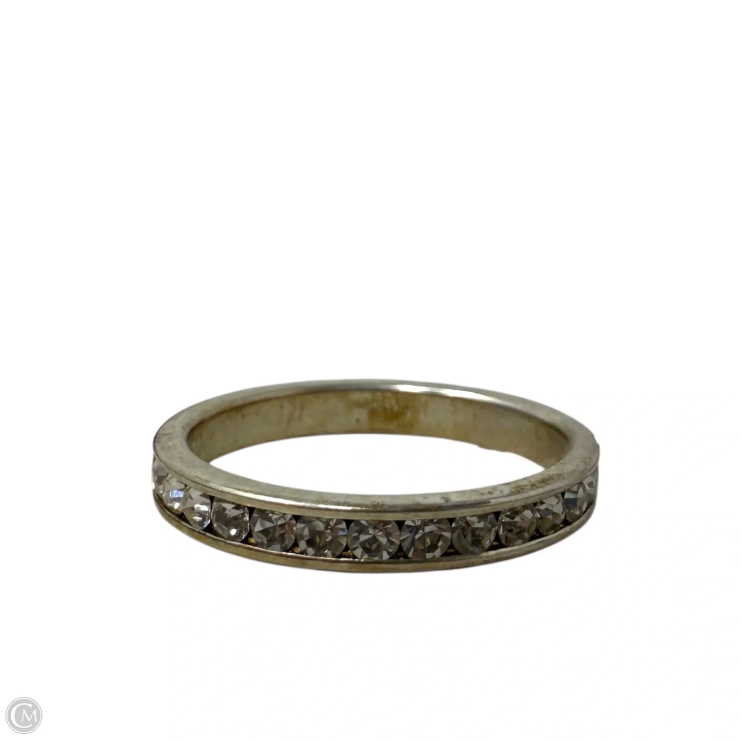 Sterling Silver Channel Set CZ Eternity Band Ring, Size: 7