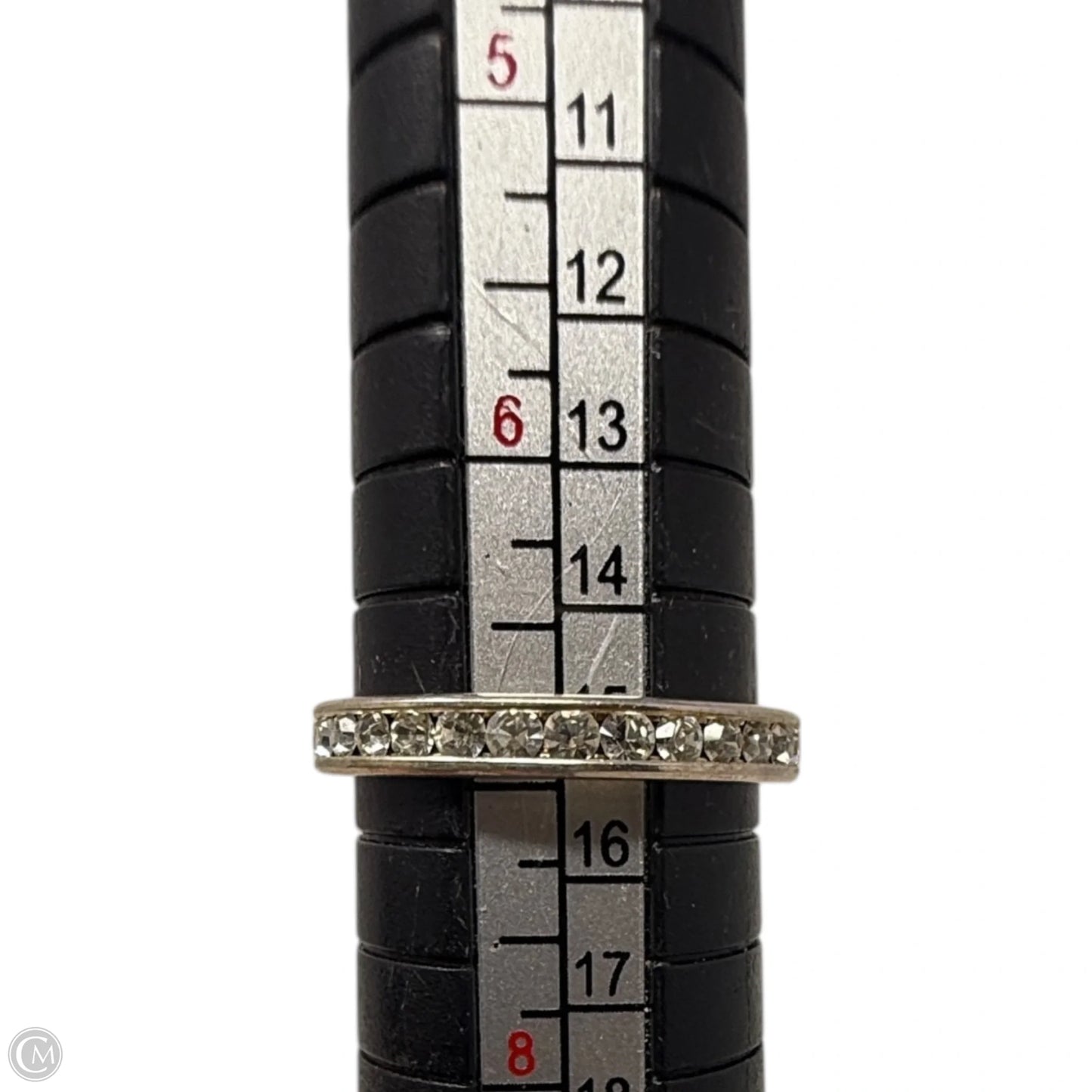 Sterling Silver Channel Set CZ Eternity Band Ring, Size: 7