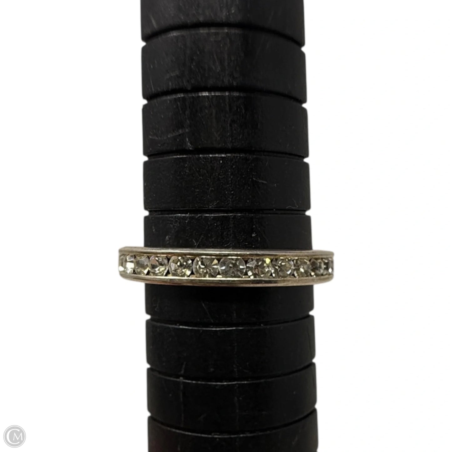 Sterling Silver Channel Set CZ Eternity Band Ring, Size: 7