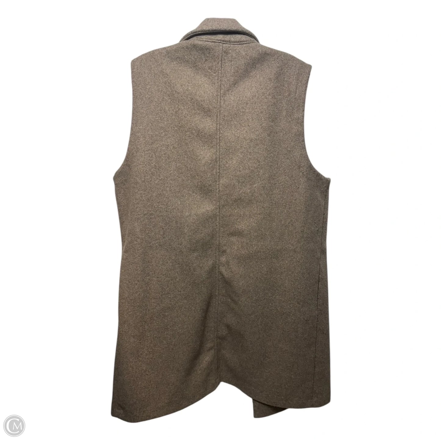 Long Collared Vest By Love Tree In Brown, Size: Xl