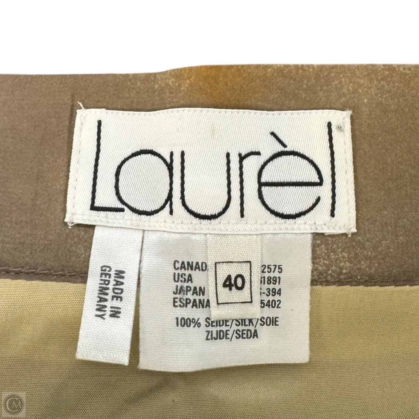 Vintage Pleated Silk Skirt Set 2 Piece By Laurèl In Animal Print, Size: 8