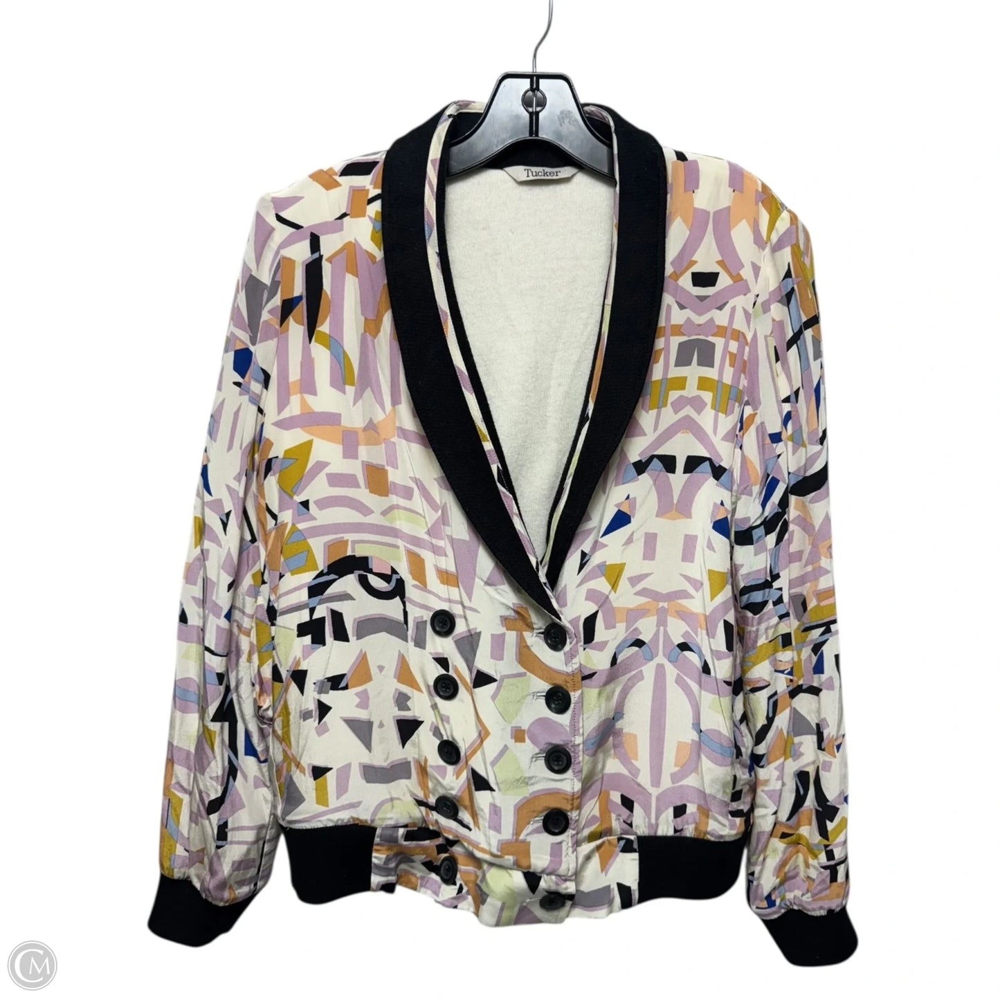 Silk & Wool Jacket By Tucker In Multi-colored, Size: M
