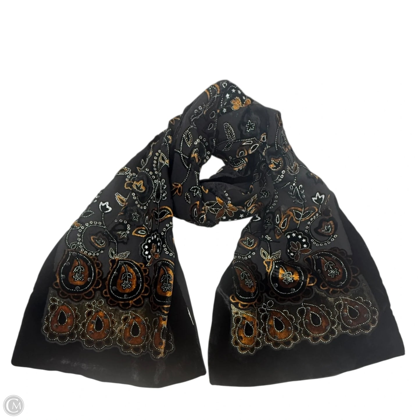 Burnout Velvet Scarf Long