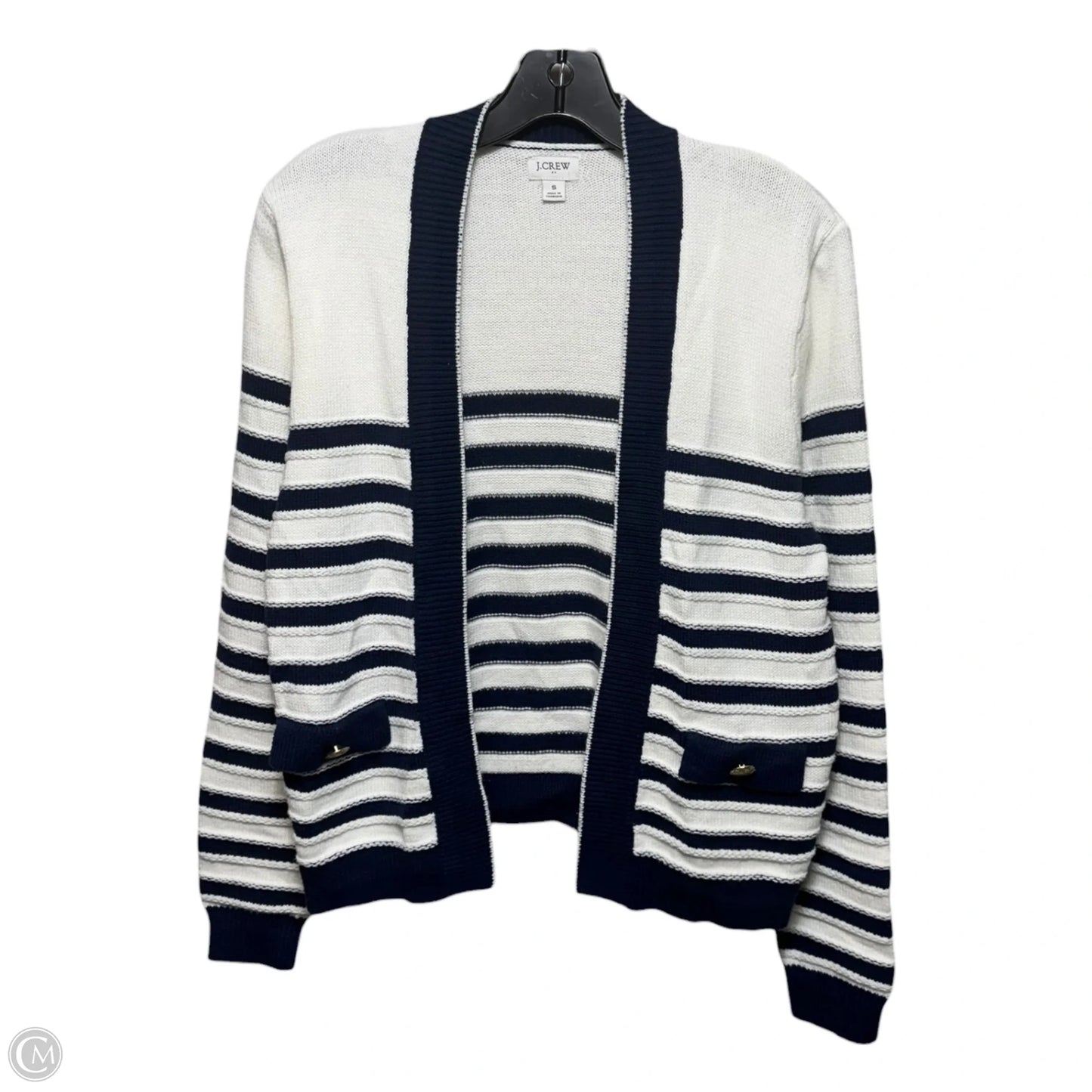 Striped Open Cardigan Sweater By J. Crew In Striped Pattern, Size: S