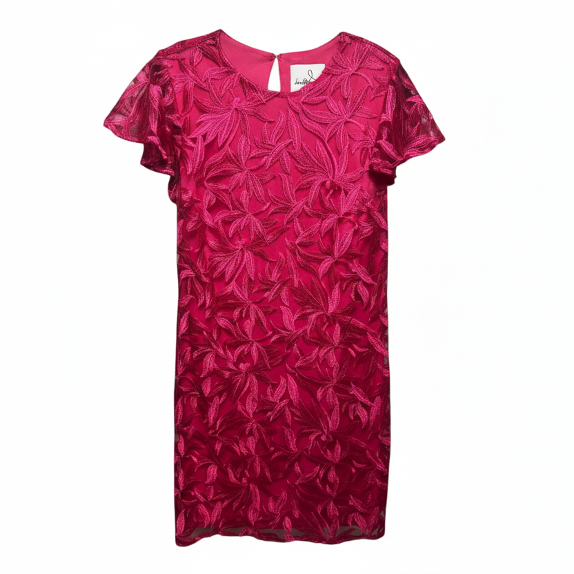 Leafy Embroidery Dress Party Short By Sam Edelman In Pink, Size: 6