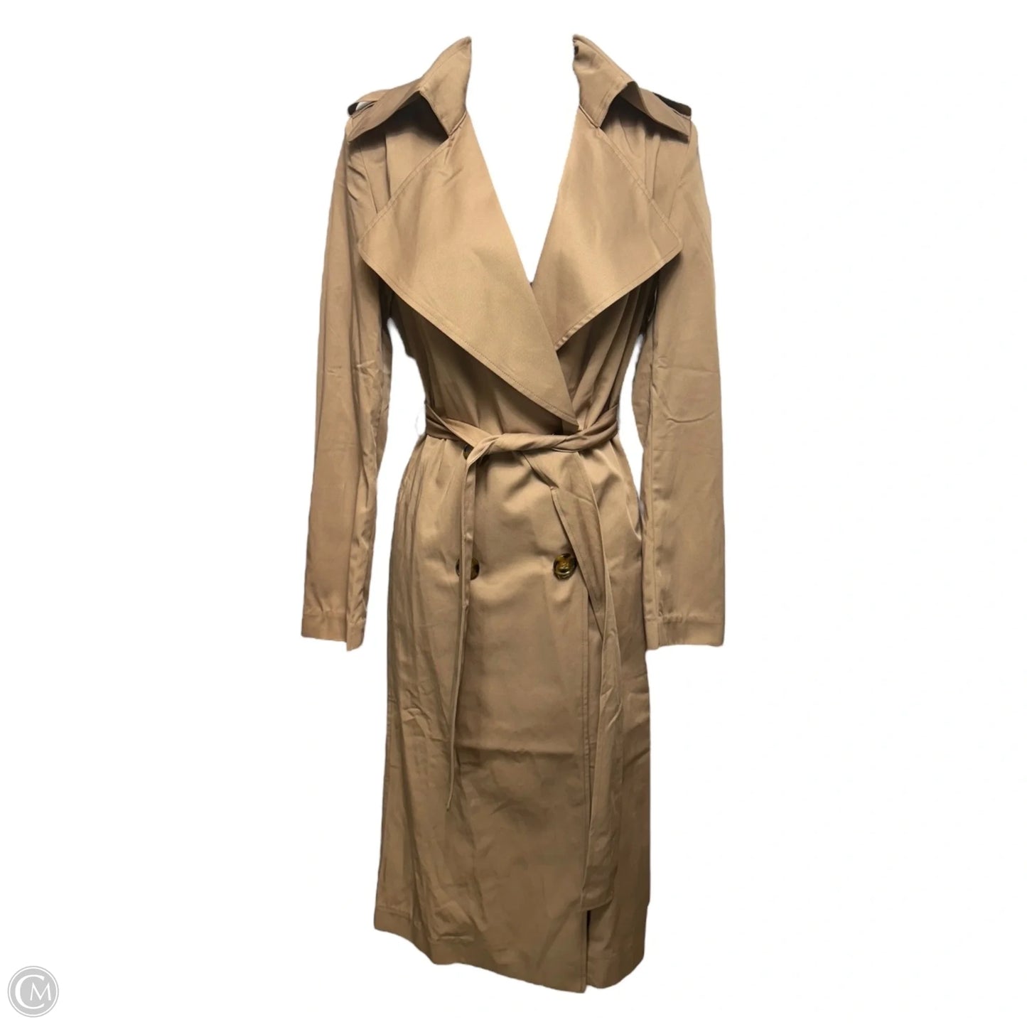 Coat Trench Coat By Bardot In Tan, Size: XS