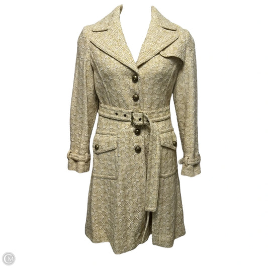 Wool & Cotton Coat By Banana Republic In Yellow, Size: M