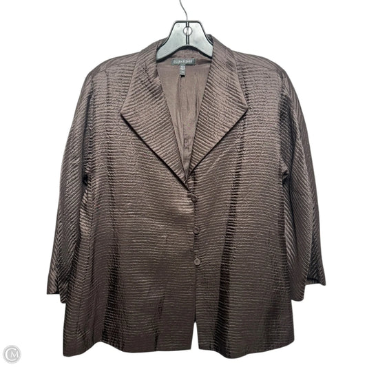 Silk Blazer By Eileen Fisher In Brown, Size: Xs