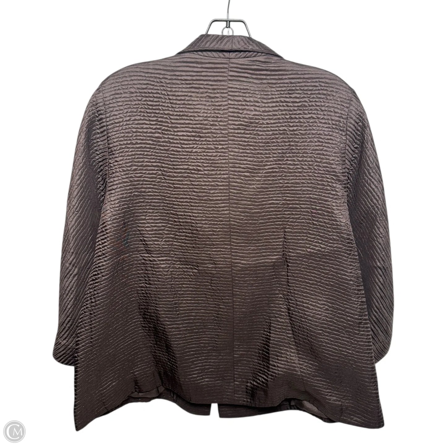 Silk Blazer By Eileen Fisher In Brown, Size: Xs