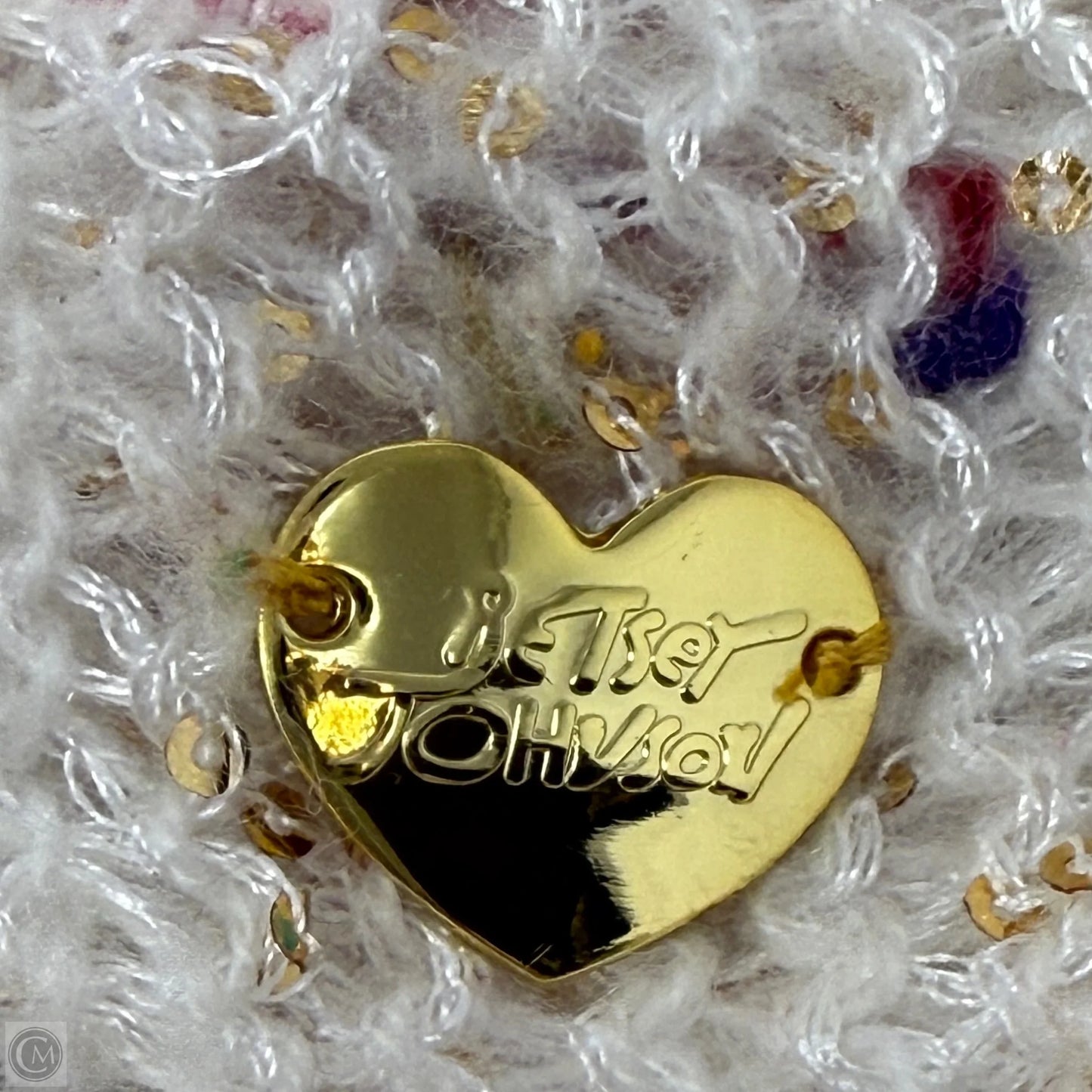 Sequin Embellished Infinity Scarf By Betsey Johnson