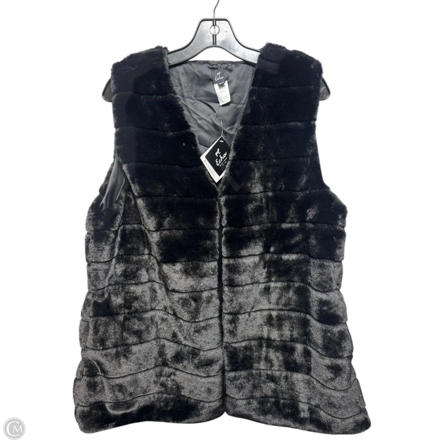 Vest Faux Fur & Sherpa By Echo In Black, Size: L