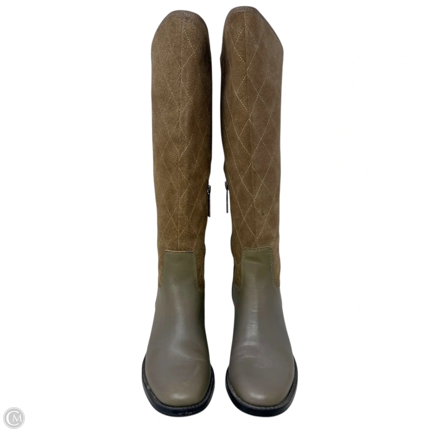 Zena Boots Mid-calf Flats By Donald Pliner In Taupe, Size: 5.5